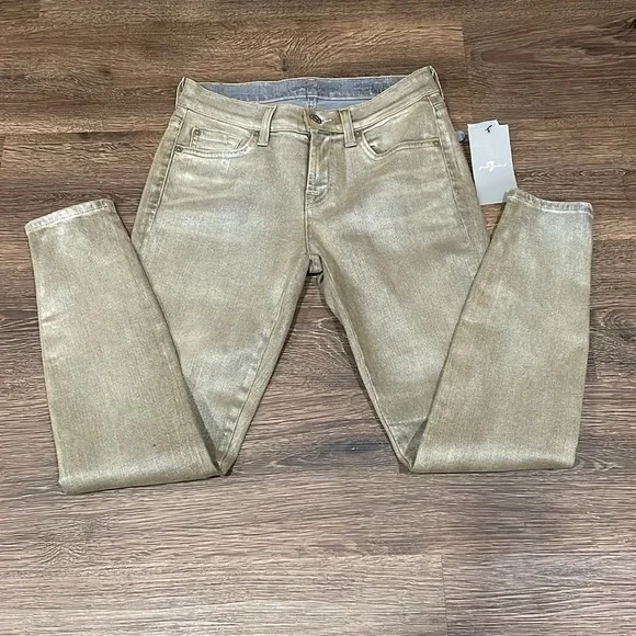 7 FOR ALL MANKIND Coated Skinny Jeans - Picture 3 of 8